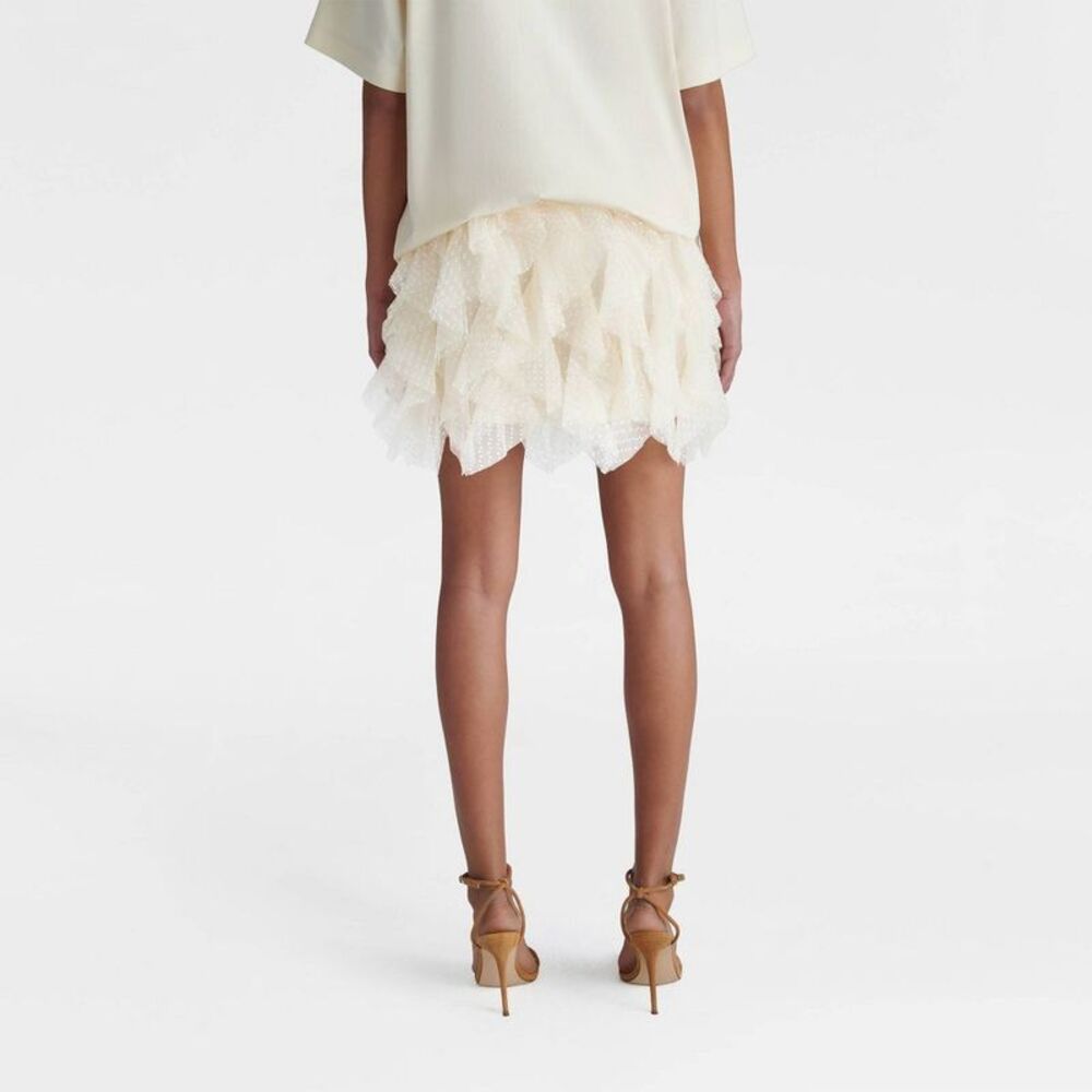 Chic Cream Ruffle Skort - Picture 2 of 2